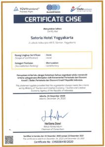 日惹Satoria Hotel Yogyakarta - CHSE Certified的医疗诊所网站证书的剪辑