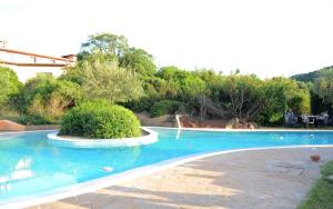 伊格莱西亚斯科尔特鲁比亚花园酒店的庭院内带喷泉的大型游泳池