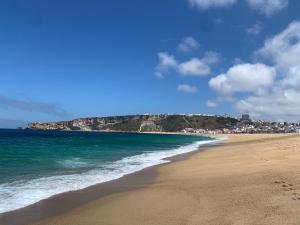 莫什港Villa Porto de Mós near Fatima的享有大海美景的沙滩