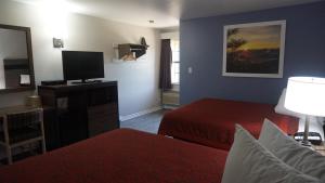 圣安东尼奥拉维利塔酒店的酒店客房设有两张床和一台平面电视。