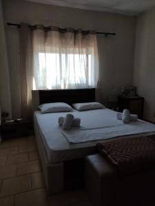 弗尔卡水瓶座酒店的一间卧室设有一张大床和窗户