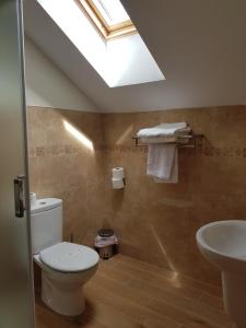 奧瑞那La Oliva的浴室配有卫生间、水槽和天窗。