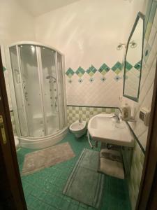 阿尔伊泰尔梅GR B&B的一间带水槽和淋浴的浴室