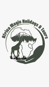 阿鲁沙Arusha Holiday Safari的狼的标志,用可持续山区和农场的词语