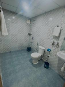帕罗林Thyme Guest House的一间带卫生间和水槽的浴室