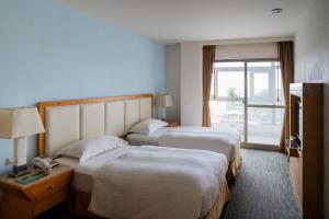 花莲海悦酒店客房内的一张或多张床位