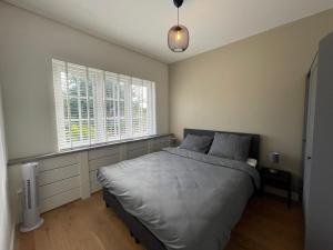 赞德沃特Coconut Beach apartments的一间卧室设有一张大床和两个窗户。