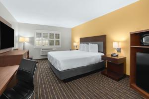 圣布鲁诺灵气SFO机场酒店的配有一张床和一台平面电视的酒店客房