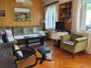 布莱德Sovica的客厅配有沙发、椅子和电视