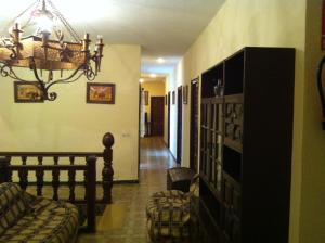哈拉马河畔帕拉库埃略斯帕拉库罗斯旅馆的带沙发和吊灯的客厅