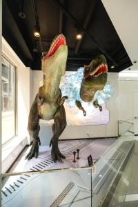 首尔Henn na Hotel Seoul Myeongdong的博物馆展示的恐龙模型
