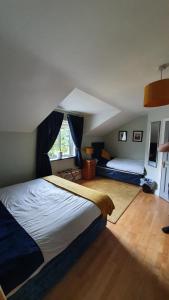 CollinstownHighfield house bed and breakfast COLLINSTOWN的一间卧室,配有两张床