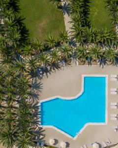 米西姆纳阿芙罗狄蒂酒店的享有度假村游泳池的顶部景致