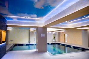 百乐·奥拉内斯蒂Imperial Hotel&Spa - Baile Olanesti的一座带天花板的大型游泳池