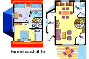 青斯特Am Deich 49的房屋的平面图和图表