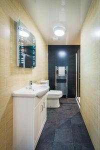 因弗内斯Rosedene Highland House Apartments, Central Inverness的浴室配有白色水槽和卫生间。