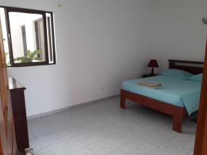塔拉法尔Ponta Gato Residence的一间卧室设有一张床和一个窗口