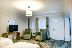 伯萨Avlu Tophane的酒店客房设有两把椅子和电视