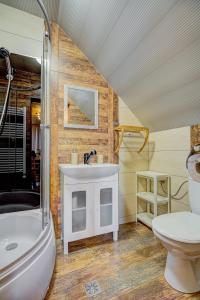 泰里克兹Apartamenty Szwarcowa的一间带水槽和卫生间的浴室