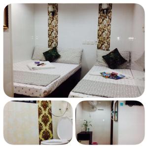 香港玛丽金旅舍的一床房间三幅画的拼合
