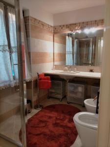 维罗纳Verona City San Zeno Apartment的浴室配有卫生间、盥洗盆和淋浴。