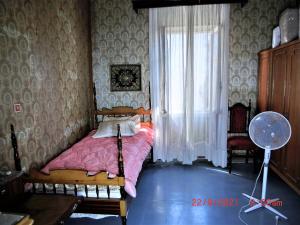 科孚镇Ami's House only for WOMEN dormer的一间卧室配有一张带粉色毯子的床和窗户。