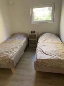 顺托普Sjölanda的小型客房 - 带2张床和窗户
