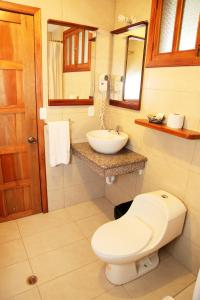 巴尼奥斯弗洛雷斯塔酒店的一间带卫生间和水槽的浴室
