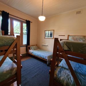 肯图巴No14 Lovel St的客房设有两张双层床和一扇窗户。