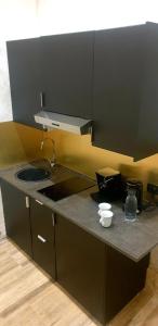 罗马雅多曼丽科酒店的厨房配有水槽和台面