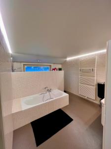 泽德尔海姆Loft to go的白色的浴室设有水槽和镜子