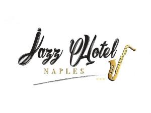 那不勒斯Jazz Hotel的音乐节的标志,带萨克斯音箱