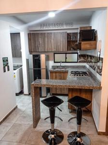 Apartasol, Eje cafetero Reservas de la Colina 111B的厨房或小厨房