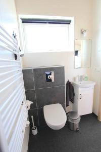 雷克霍特Blue View Cabin 3B With private hot tub的一间带卫生间和水槽的小浴室