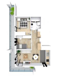 Apartament Eveline平面图