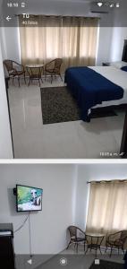 阿卡普尔科Sierra 2的卧室两张图片,配有一张床和电视