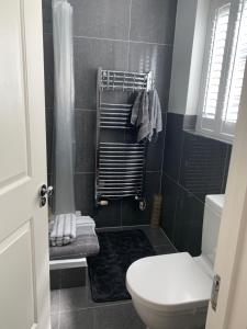 利明顿Harford en-suite Rooms的一间带卫生间和淋浴的浴室