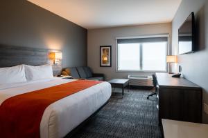 Amsterdam Inn & Suites Florenceville客房内的一张或多张床位