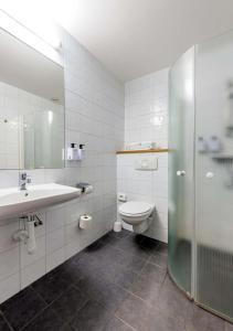 延雪平斯堪迪克波塔伦酒店的浴室配有卫生间、盥洗盆和淋浴。