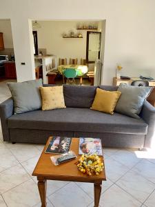 特雷梅佐La Dolce Vista的带沙发和咖啡桌的客厅