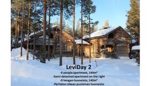 列维LeviDay 1&2的雪中树林里的小木屋