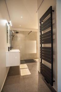 文代讷Vakantiewoning Renee的浴室配有卫生间、盥洗盆和淋浴。