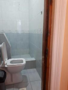 塔什干GUESTO HOSTEL的一间带卫生间和淋浴的浴室