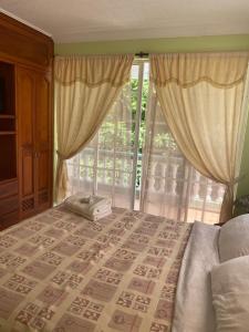 圣安德烈斯纳塔利民宿的一间卧室设有一张床和一个大窗户