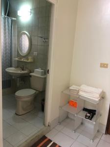 T'u-ch'eng-tzu聖甲虫空間的一间带卫生间和水槽的浴室