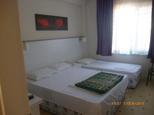 费特希耶奇切克公寓酒店的小型客房 - 带2张床和窗户