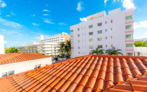 迈阿密海滩Secret Garden Miami Beach的建筑屋顶的景色