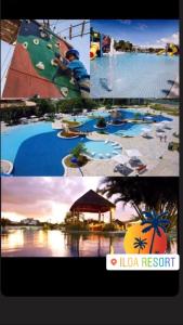 拉巴拉德纳圣米格尔Residence Iloa Resort的度假村四张照片的拼合