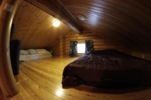 索特Peikonpesä的小木屋内的大型客房 - 带一张床