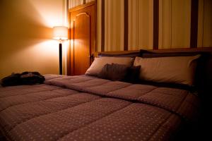 乌贝拉巴Hotel Golden Park Uberaba的一间卧室配有一张大床,光线充足
